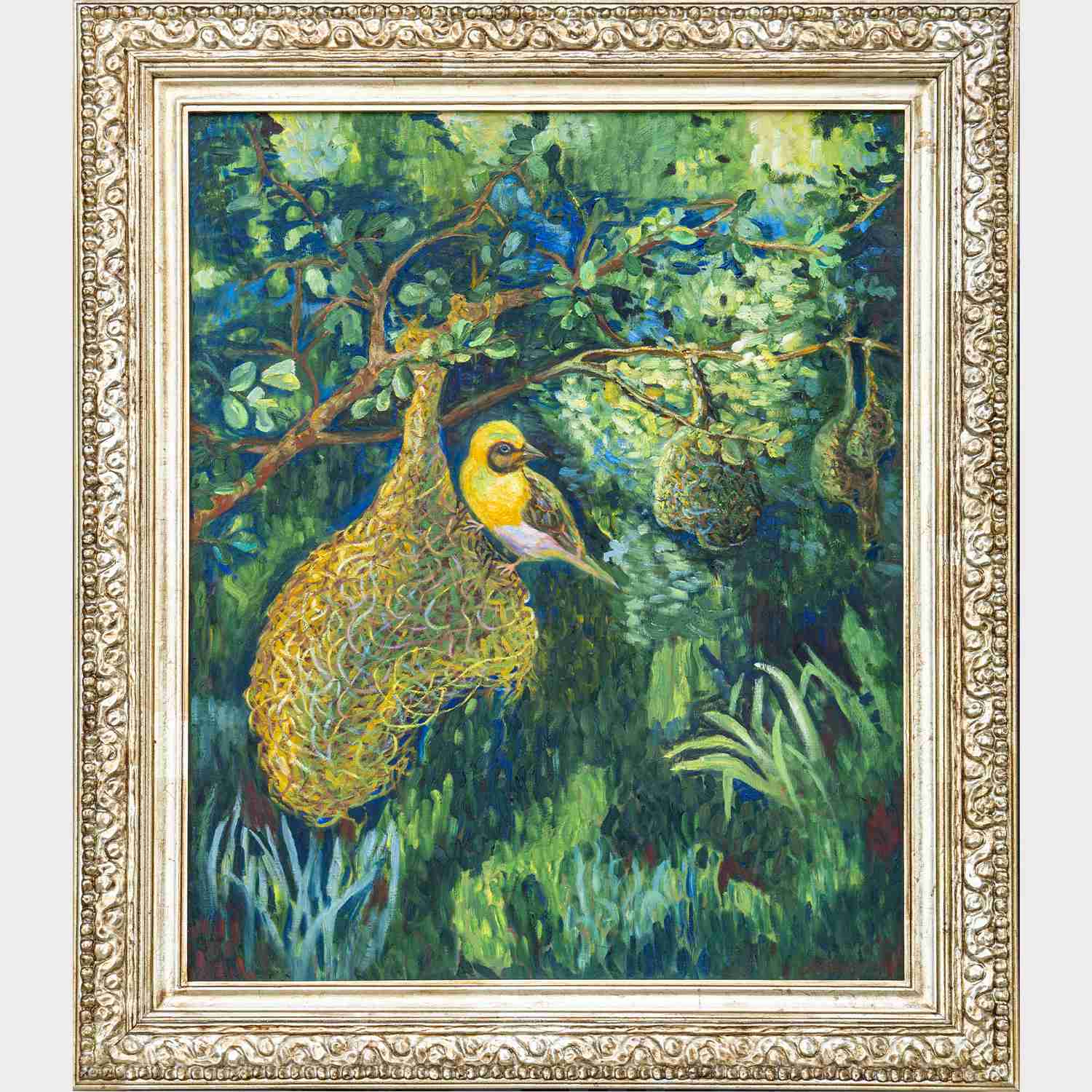 Home in the Jungle
2022
80 x 100 cm
Oil on canvas Home in the Jungle
2022
80 x 100 cm
Oil on canvas