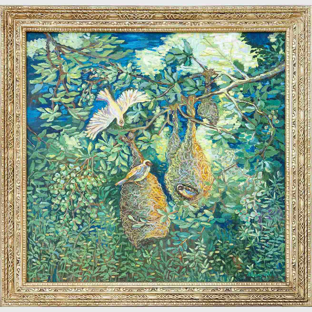 Home in the Garden
2023
100 x 100 cm
Oil on canvas
Private Collection Home in the Garden
2023
100 x 100 cm
Oil on canvas
Private Collection