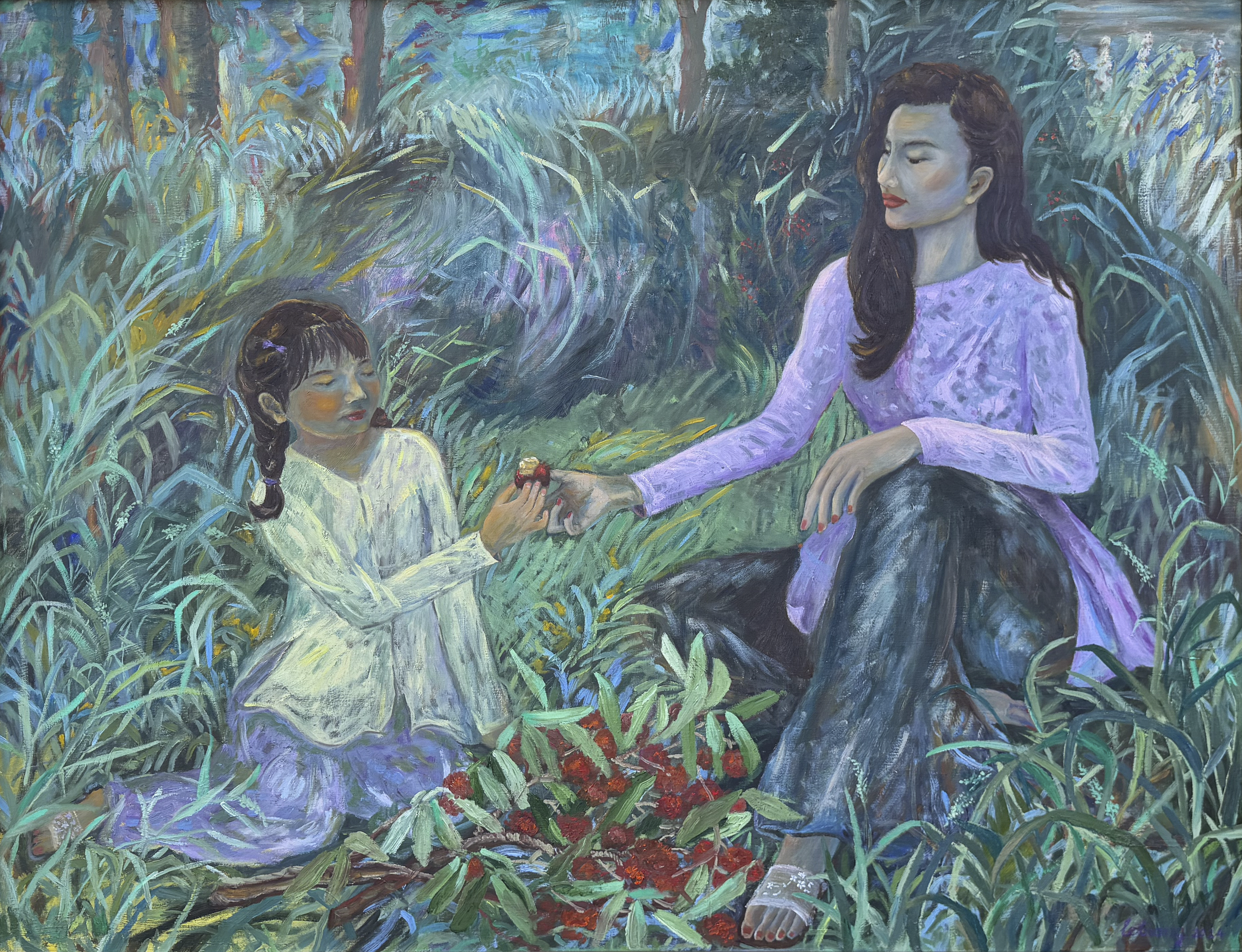 The garden of love 2024 100 x 130 cm Oil on canvas Private Collection